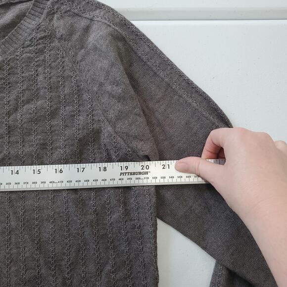 Smartwool Sweater Womens Extra Large Brown Merino Wool Crewneck Textured Knit - Picture 6 of 11